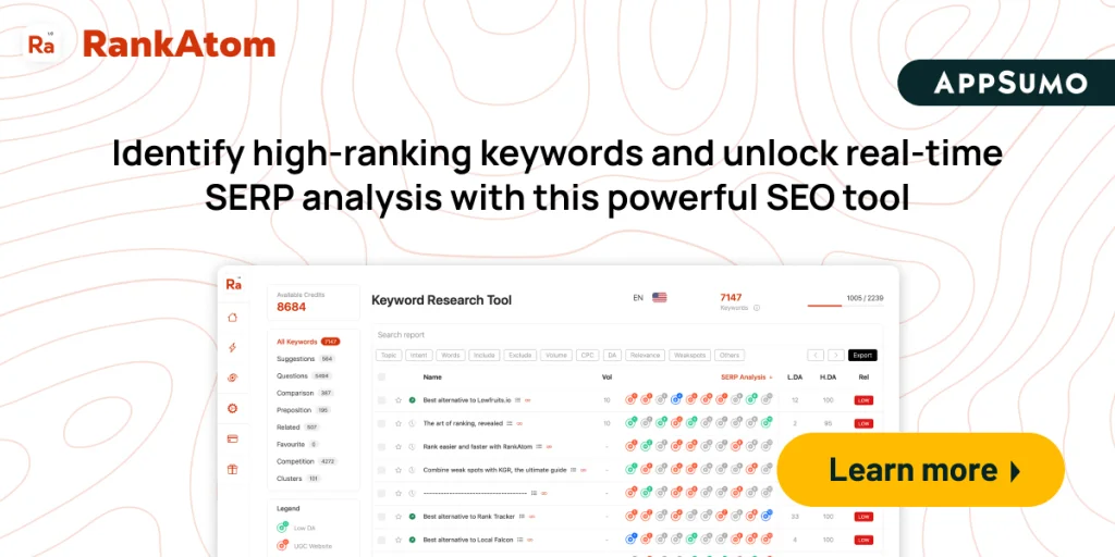 Effortless Keyword Ranking With RankAtom 2 AppSumo RankAtom