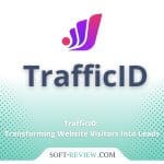 TrafficID interface displaying visitor data and lead-generation tools.